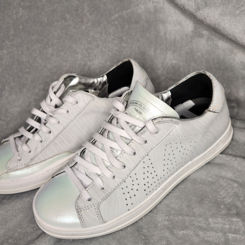 P448 John sneaker White/Zebra Size 5.5/36Eur